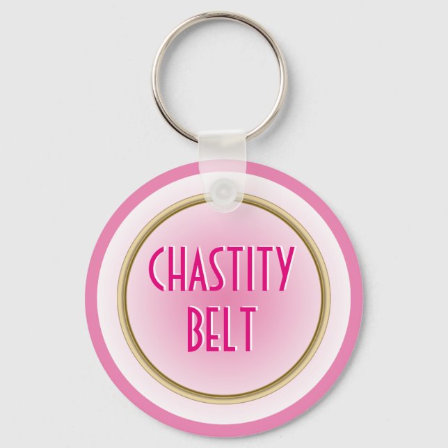 Pink Chastity Belt Key Ring (Front)