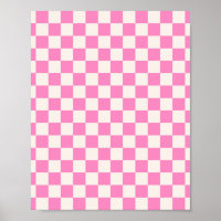 Pink Check, Chequerboard Pattern, Chequered