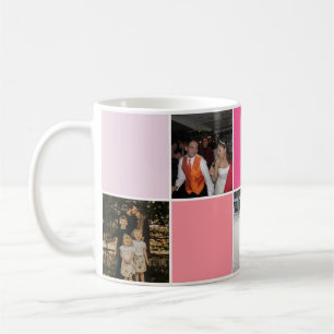 Pink Check Photo Mug