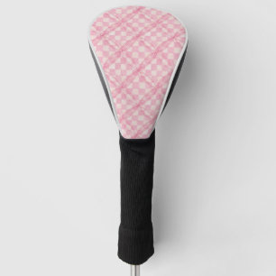 PINK CHECK QUILT Golf Driver Cover 