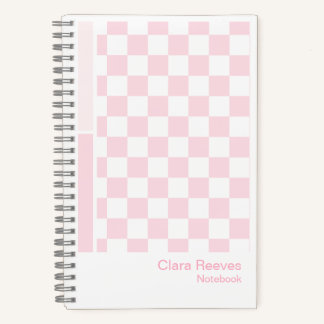 Pink Checkerboard Color Palette Aesthetic Notebook