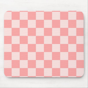 Pink Checkerboard Mouse Mat