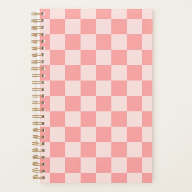 Pink Checkerboard Planner (Front)
