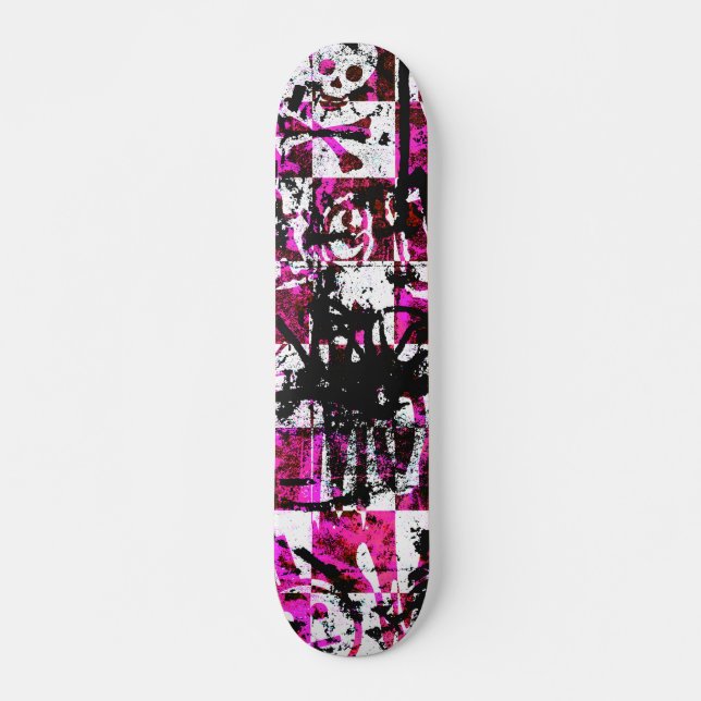 Pink Checkers Skateboard (Front)