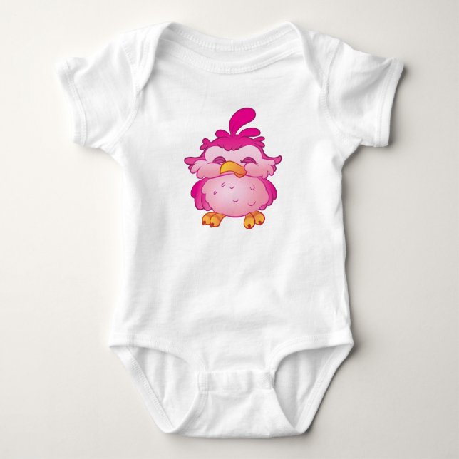 Pink Cheeky Bird Bodysuit (Front)