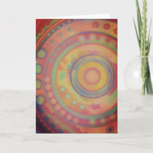 Pink Cheerful Abstract Modern Swirls  Card