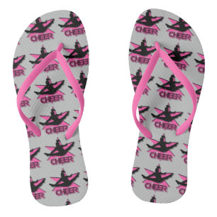 Pink Cheerleader Flip Flops