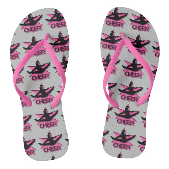 Pink Cheerleader Flip Flops (Footbed)