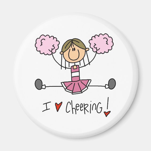 Pink Cheerleader Magnet (Front)
