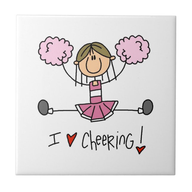 Pink Cheerleader Tile (Front)