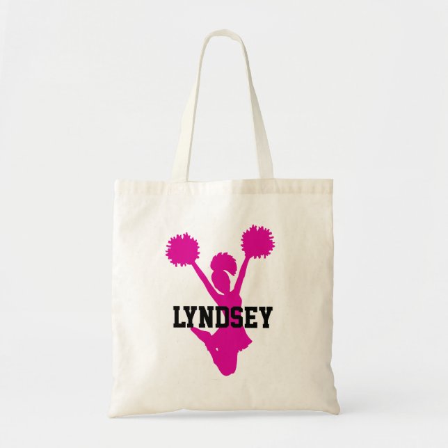 Pink Cheerleader Tote Bag (Front)