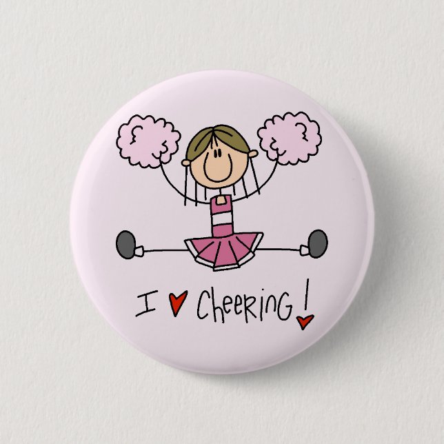 Pink Cheerleader Tshirts and Gifts 6 Cm Round Badge (Front)