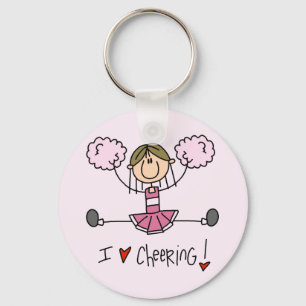 Pink Cheerleader Tshirts and Gifts Key Ring