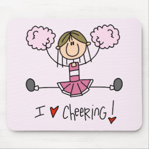 Pink Cheerleader Tshirts and Gifts Mouse Mat