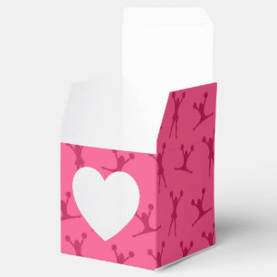 Pink cheerleading pattern favour box