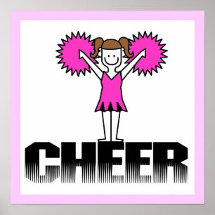 Pink Cheerleading T-shirts and Gifts Poster