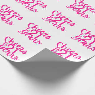 Pink Cheers to 21 Years Wrapping Paper