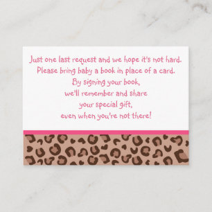 Pink Cheetah Book Request Cards