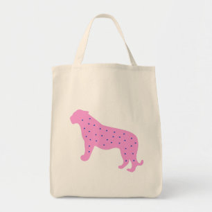 Pink Cheetah (Front) and Confetti (Back) Tote Bag