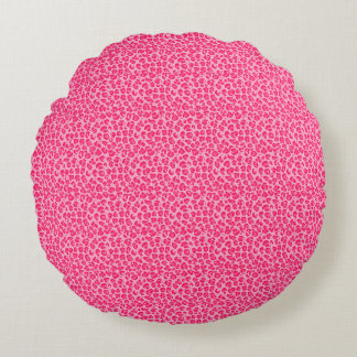 Pink Cheetah Leopard Print round pillow