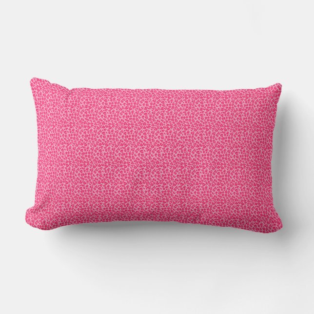 Pink Cheetah Leopard Print Throw Pillow (Front)