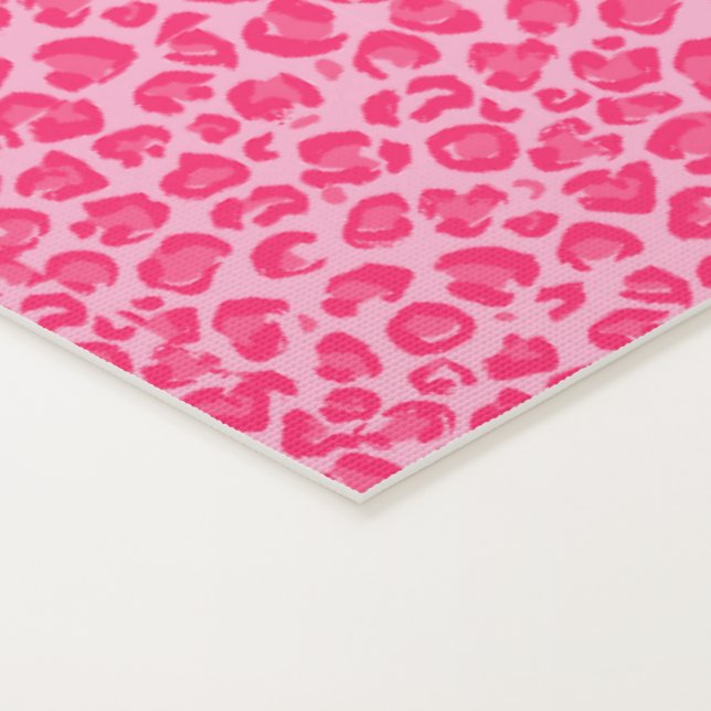 Pink Cheetah Leopard Print  Yoga Mat (Detail)