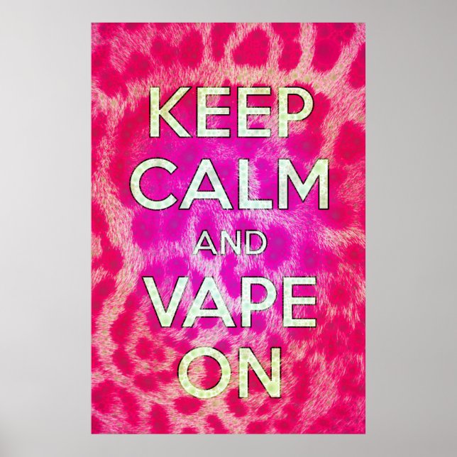 Pink Cheetah Vape Poster (Front)