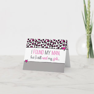Pink Cheetah Will you be my Flower Girl? Card