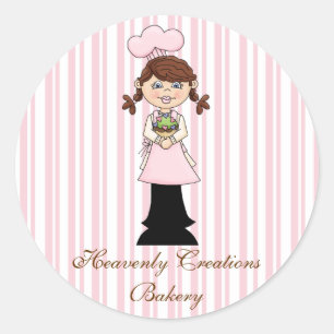 Pink Chef Bakery Stickers