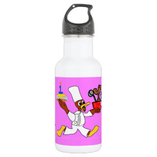 Pink Chef Ducky Birthday  532 Ml Water Bottle