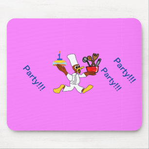 Pink Chef Ducky Birthday Mouse Mat