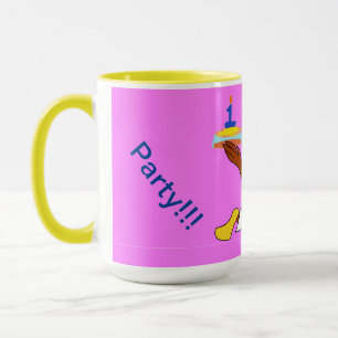 Pink Chef Ducky Birthday Mug