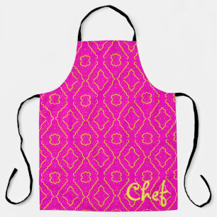 pink chef’s apron