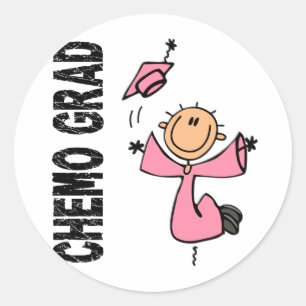 Pink CHEMO GRAD 1 (Breast Cancer) Classic Round Sticker