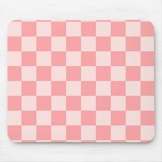 Pink Chequerboard Mouse Mat (Front)