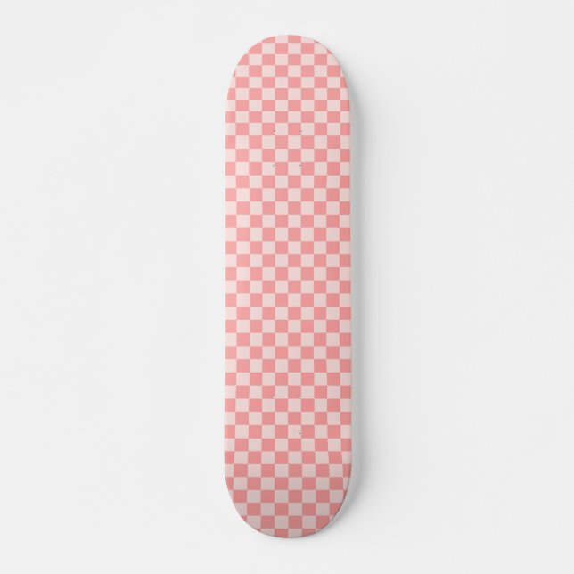 Pink Chequerboard Skateboard (Front)