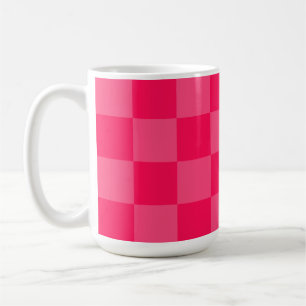 Pink chequered background coffee mug