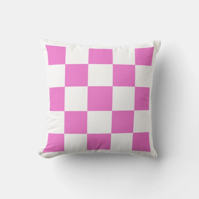 Pink Chequered  Cushion (Front)