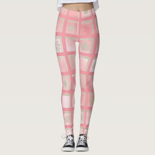Pink Chequered Leggings