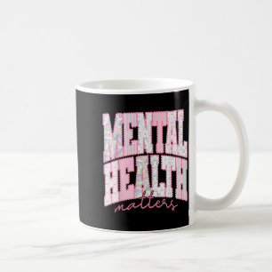 Pink Chequered Mental Health Matters Spring Season Coffee Mug