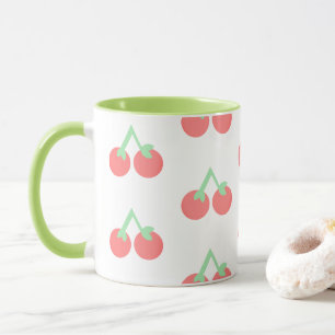 Pink Cherries Pattern Mug