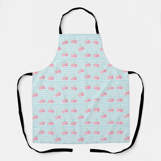 Pink Cherries Summer Apron (Front)
