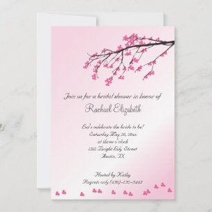 Pink Cherry Blossom Bridal Shower Invitation