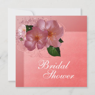 Pink Cherry Blossom Bridal Shower Invitations