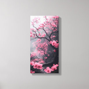 Pink Cherry Blossom Canvas Wall Art – Sakura Tree