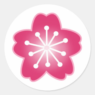 Pink Cherry Blossom Envelope Seal Stickers