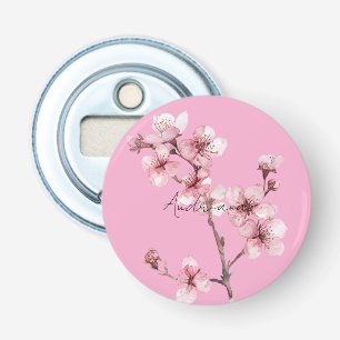 Pink Cherry Blossom Floral Bottle Opener