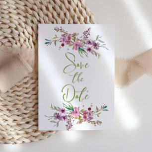 Pink Cherry Blossom Floral Save The Date
