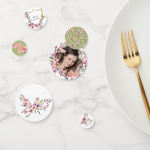 Pink Cherry Blossom Floral Wedding Confetti