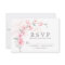 Pink Cherry Blossom Floral Wedding RSVP